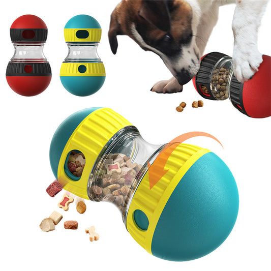 Juguete 2 en 1 para Mascotas: Pelota Interactiva y Dispensador de Comida.